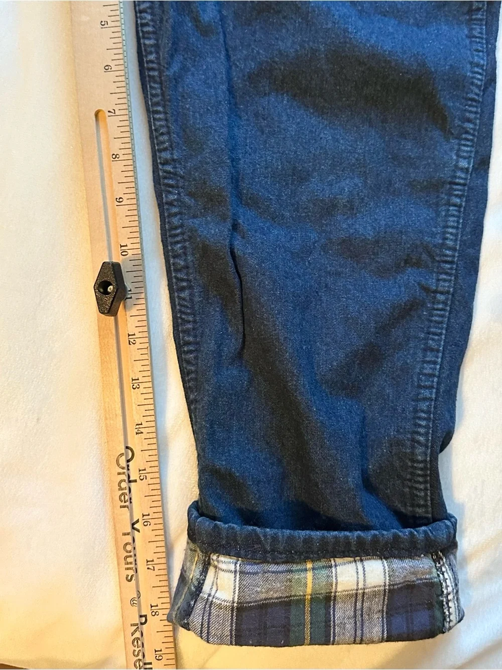 Vintage 90s OshKosh B'Gosh Denim & Plaid Bib Vestbak Overalls Kids 6 Jumper USA